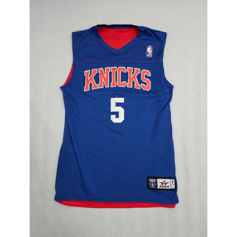 Alleson NBA New York Knicks Jersey Small Blue Red Polyester Reversible Gorpcore